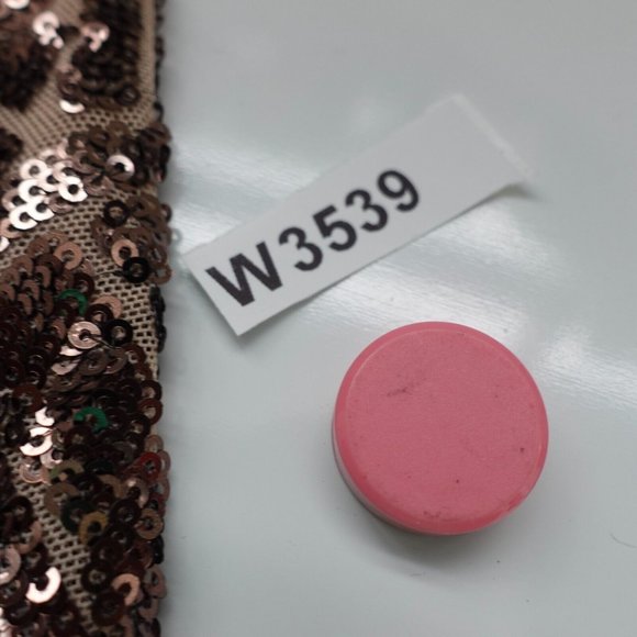 Brown Evening Dress XS Long Gown Sequin Off The Shoulder Maxi Allover Formal USA - Picture 11 of 11